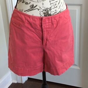 2/ $12 Dockers coral flat front khaki style shorts front and back pockets Sz 8